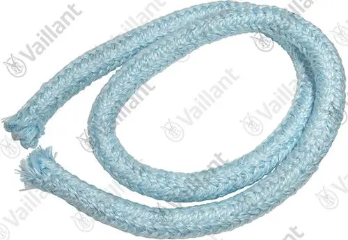 Vaillant Dichtschnur in blauer Farbe, geflochten, mit offenen Enden. Die Schnur liegt übereinander und ist nicht zusammengedrückt.